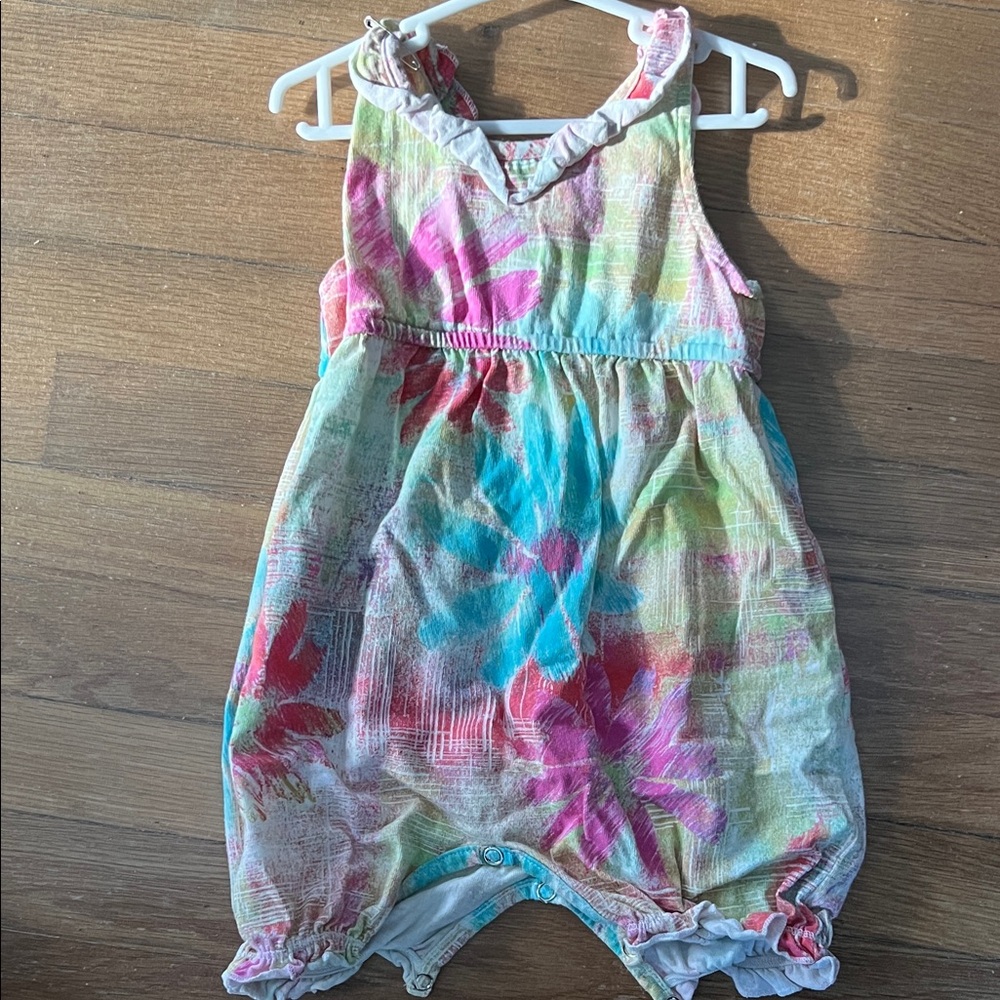 NWOT Fresh Produce Colorful Kids Romper, size 12M